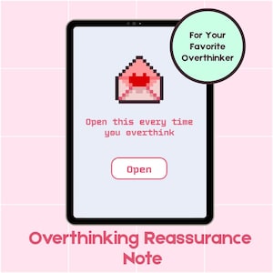 Carta de amor digital PixyStick: regalo personalizable para parejas, personas a distancia, personas que piensan demasiado, mensaje de consuelo y seguridad.