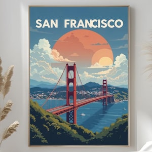 San Francisco Travel Poster: Vintage-Style City Art Print