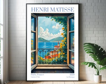 Henri Matisse Balkonraam Kunstposter - Moderne Galerij Tentoonstellingsprint
