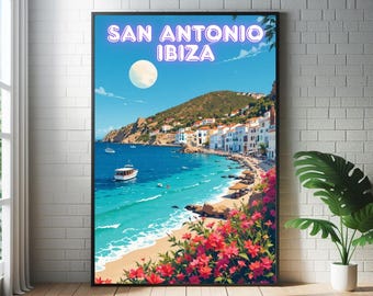 San Antonio reisposter: Ibiza bestemming kunstwerk afbeelding