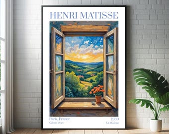Henri Matisse Balkonraam Kunstposter - Moderne Galerij Tentoonstellingsprint