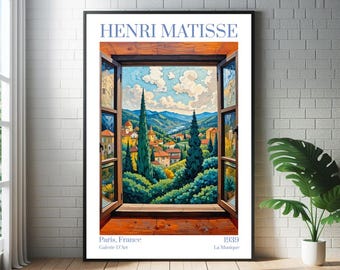 Henri Matisse Balkonraam Kunstposter - Moderne Galerij Tentoonstellingsprint