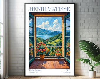 Henri Matisse Balkonraam Kunstposter - Moderne Galerij Tentoonstellingsprint