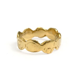 REVERIE Band Ring // Handmade Cast Stackable Ring in Brass, Sterling Silver, 14k Gold Vermeil or Solid 10k Gold