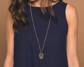 LINEAR - Handmade Pendant Necklace in Brass or Sterling Silver