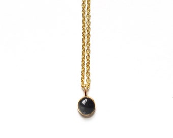 Handmade Black Onyx Gemstone Necklace in 14k Gold Fill or Sterling Silver