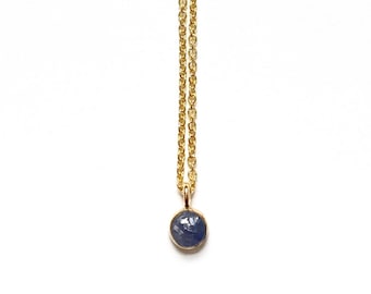 Handmade Blue Sapphire Gemstone Necklace in 14k Gold Fill or Sterling Silver