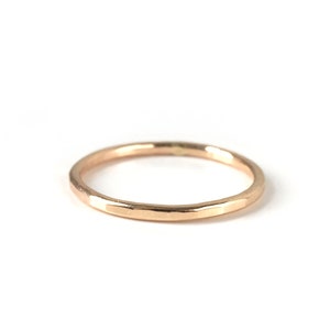 Handmade Delicate Faceted Ring / Stacking Band or Midi Ring in Sterling Silver, 10k, 14k, or 14k Gold Filled