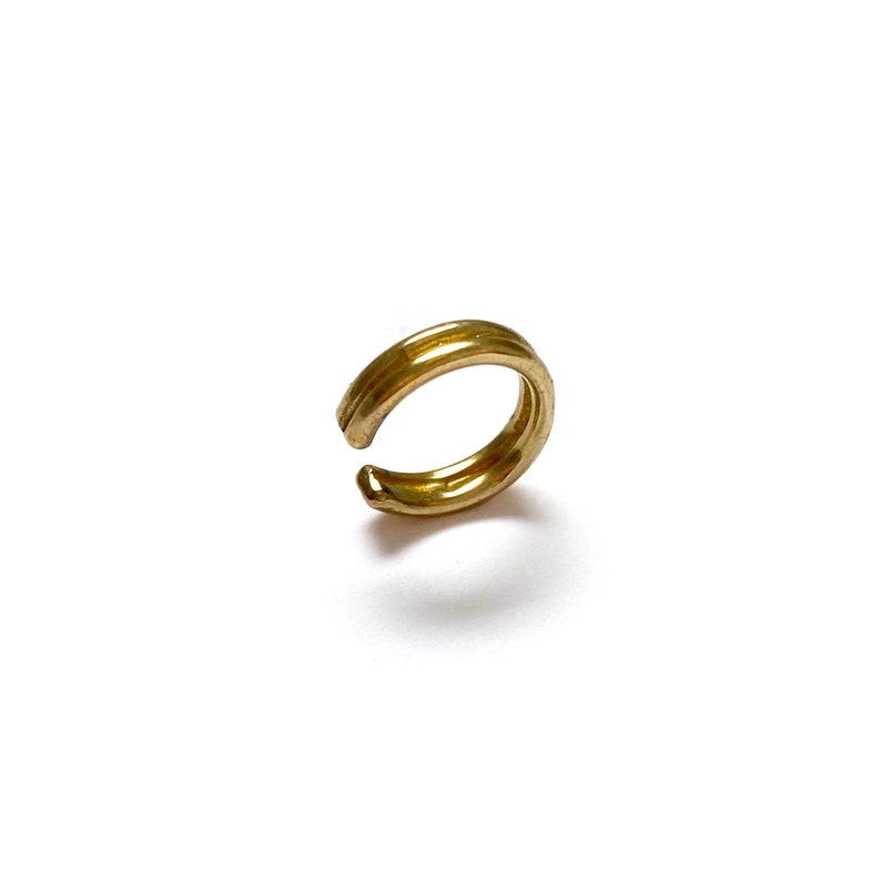 OASIS Handmade Ear Cuff in Brass, Sterling Silver, 14k Gold Vermeil or 10k Gold, Non-pierced Minimalist Ear Jewelry image 3
