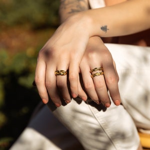 PLAIT Chunky Braided Ring in Brass, Sterling Silver, Gold Vermeil or 10k gold image 4