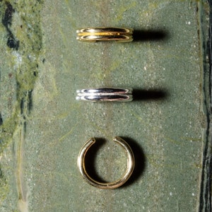 OASIS Handmade Ear Cuff in Brass, Sterling Silver, 14k Gold Vermeil or 10k Gold, Non-pierced Minimalist Ear Jewelry image 2