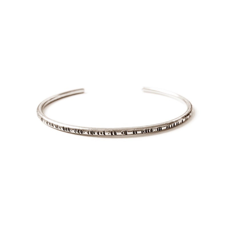 Handmade Notch Cuff in 14k Gold Fill or Sterling Silver / Simple Minimal Stacking Bracelet image 4