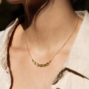 MEADOW Cast Twist Halskette in Messing, Sterling Silber, 14k Vergoldung oder 10k Gold