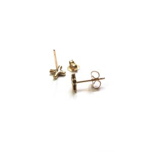 MINI INTERSECT - Handmade Notched X Stud Earrings in Brass, Sterling ...