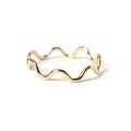 Handmade Ripple Stacking Ring / 14k Gold Filled or Sterling Silver Squiggle Ring