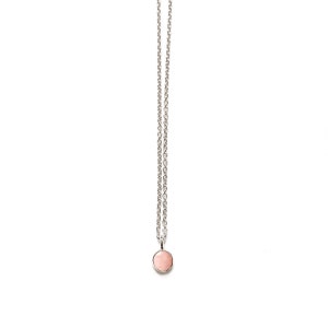 Handgemaakte roze opaal edelsteen ketting in 14k gouden vulling of sterling zilver afbeelding 4