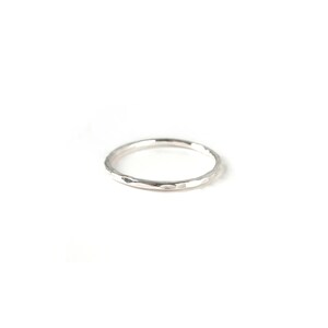Handmade Delicate Hammered Ring / Stacking Band or Midi Ring in Sterling Silver, 14k, or 14k Gold Filled image 5