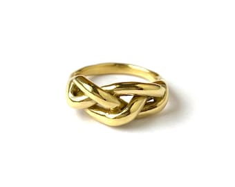 PLAIT Chunky Braided Ring in Brass, Sterling Silver, Gold Vermeil or 10k gold
