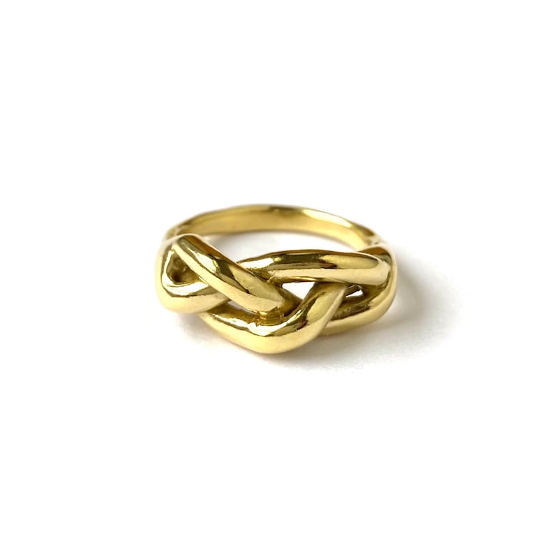PLAIT Chunky Braided Ring in Brass, Sterling Silver, Gold Vermeil or 10k gold image 1