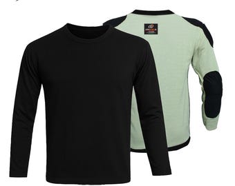 Kevlar Lined Motorcycle T-Shirt: CE Armored Biker Riding Shirt