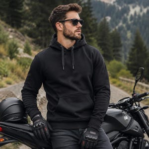 Aramid Lined Motorcycle Hoodie CE Level 2 Armored Riding Hoodie