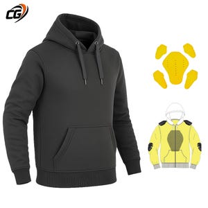Ultimate Protection Kevlar Motorcycle Hoodie with CE Level 2 Armor Unisex Street Bike Jacket