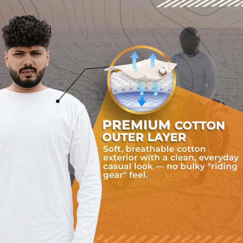 Camiseta de motociclista con forro de aramida, resistente a la abrasión, para motociclistas 1.0 imagen 7