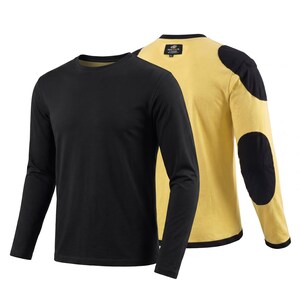 Aramid-Lined Motorcycle T-Shirt CE Armored Biker Riding Shirt