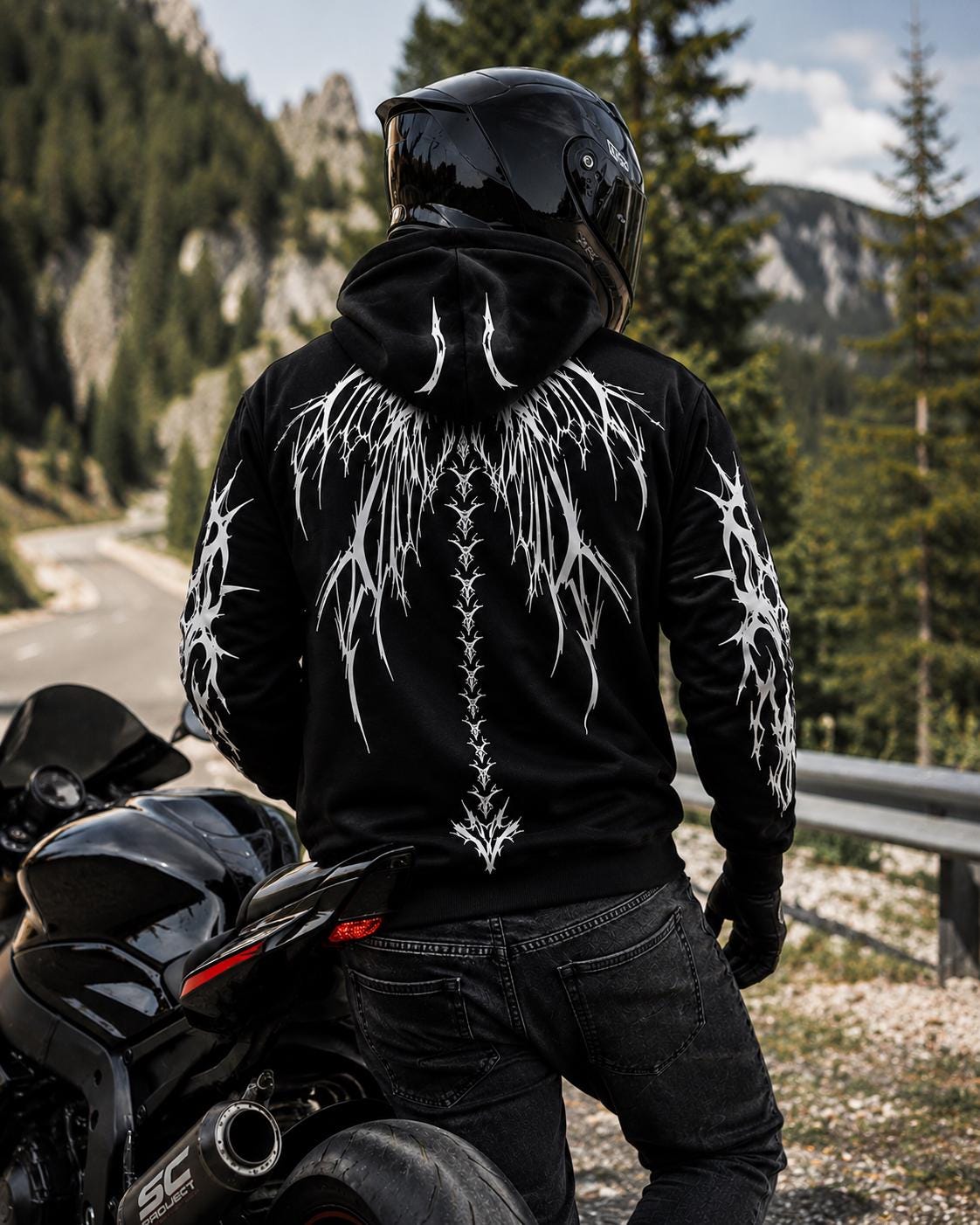 Motorcycle Hoodie - Etsy