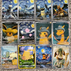 Starry Night Pikachu Card - Etsy