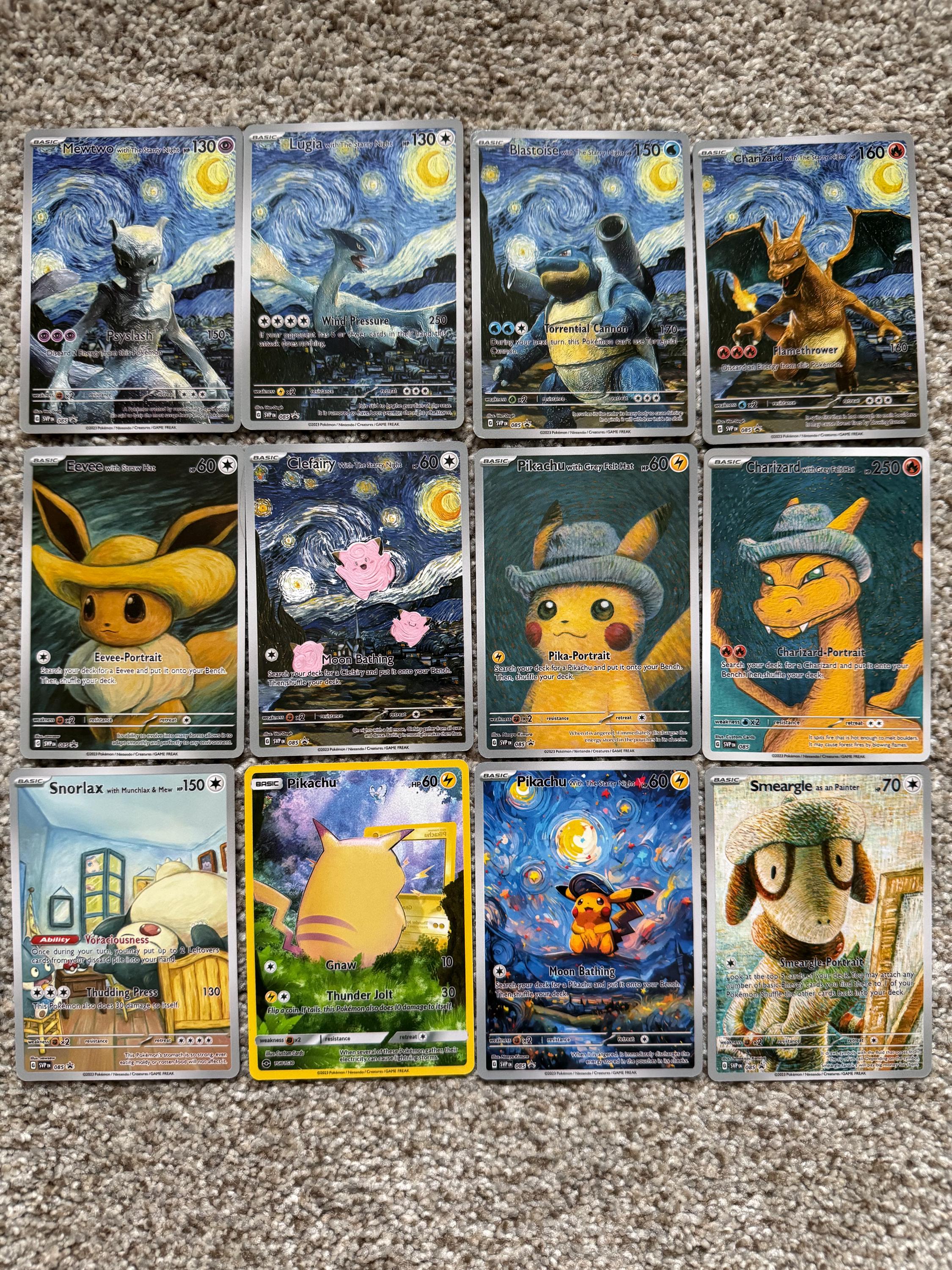 Pikachu Starry Night Card - Etsy Canada