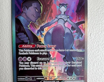 Destined Rivals Rocket's Mewtwo Secret Rare Alt Art PROXY Card