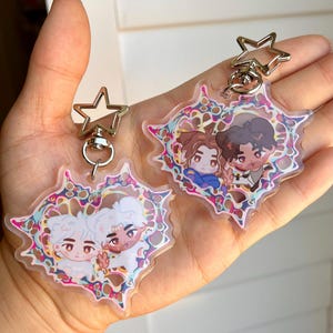 Arcane Jayvik Acrylic Keychain | Jayce Viktor Jinx Caitlyn Vi Ekko Silco Riot League of Legends charm trinket epoxy bag phone sticker cute