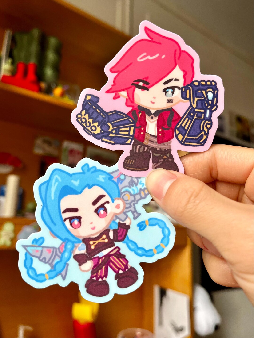 Arcane Jinx and Vi Sticker | Powder Ekko Viktor Jayce Caitlyn Timebomb ...