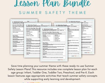 Summer Safety Lesson Plans | Preschool Summer Theme | Pre K Activities | Childcare Lesson Plans