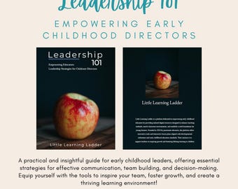 Leadership 101 for Early Childhood Directors | Printable Ebook for Team Building and Preschool Leadership Skills