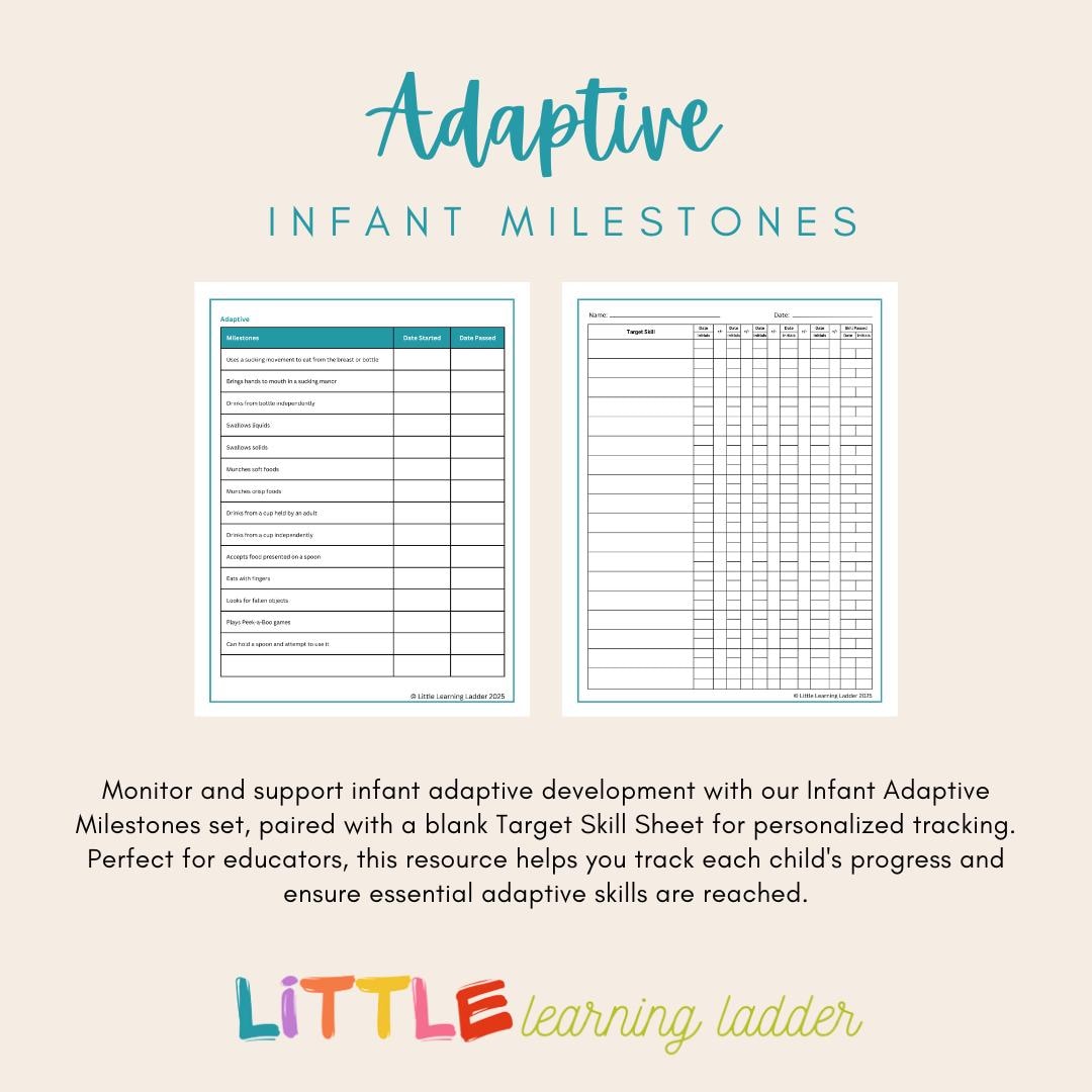 Adaptive Infant Milestone Tracker | Printable Instant Download | Early ...