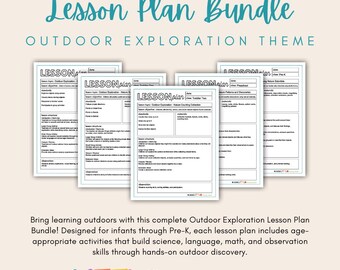 Outdoor Exploration Lesson Plans Bundle | Natur Thema Aktivitäten | Lehrplan für Säuglinge und Kleinkinder