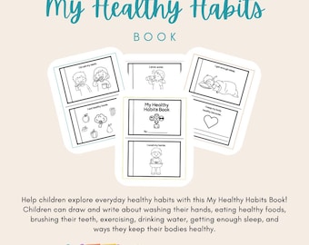 Mein Buch über gesunde Gewohnheiten | Gesundheitsaktivität für Vorschulkinder (Digitaler Download)