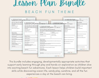 Beach Fun Lesson Plan Bundle | Summer Preschool Activities | Infant Toddler Pre-K Printable Lessons