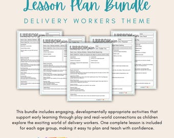 Delivery Workers Lesson Plan Bundle | Community Helpers Preschool Activities | Infant Toddler Pre-K Printable Lessons