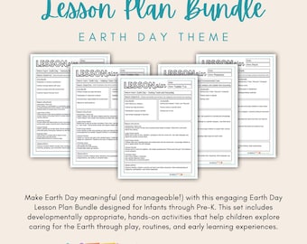 Earth Day Lesson Plan Bundle | Infant, Toddler, Preschool & Pre-K Activities