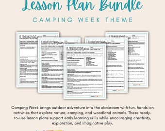 Camping Lesson Plans Bundle | Summer Camp Theme Curriculum | Infant-Pre-K Lesson Plan