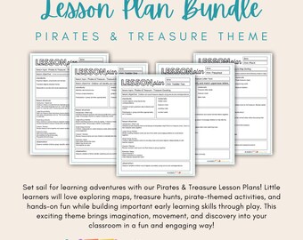 Pirates & Treasure Lesson Plan Bundle | Preschool Pirate Theme Activities | Infant Toddler Pre-K Printable Lessons