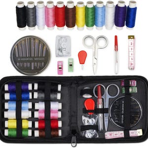 Travel Sewing Kit – 59-Piece Portable Sewing Supplies with Scissors, Thread, Tape Measure & More – Compact Kit for Travel  Home