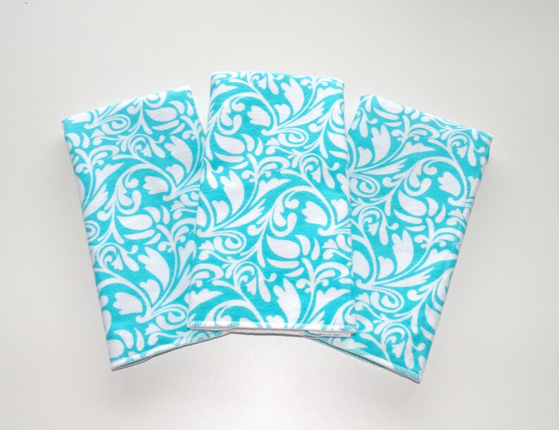 Baby girl damask scroll soft burp cloths set of 3 flannel and Etsy