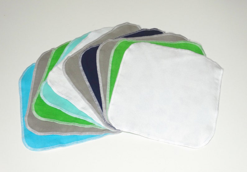 10 Cloth wipes 2 ply thick flannel wipes cloth diaper wipes Etsy