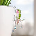 Plant stakes stained glass hummingbird suncatcher - Christmas gift - House warming gift - Garden stakes crystal suncatcher - Birthday gift product logo