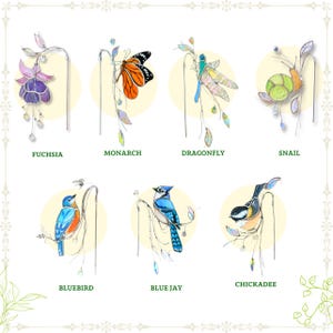 Variation of stained glass birds for plant pots