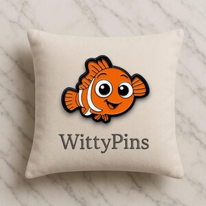 Cute Nemo Clownfish Enamel Pin | Finding Nemo Inspired Lapel Pin | Ocean Fish Cartoon Pin Badge | Cute Sea Animal Pin for Backpacks Jackets